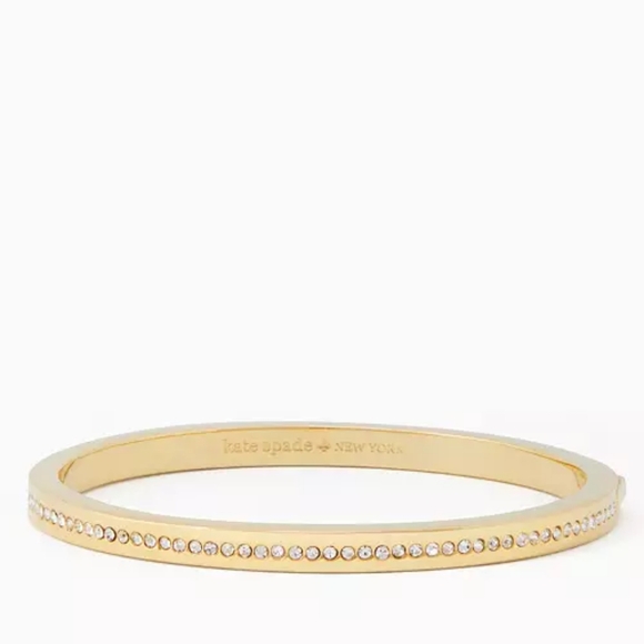 Kate Spade Ring It Up Pave Bangle Bracelet Gold Tone CZ - Picture 1 of 5